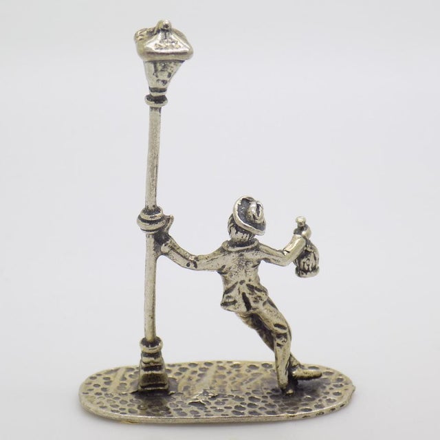 Vintage Italian Silver Drunken Man Figurine, 1980s For Sale - Image 6 of 12