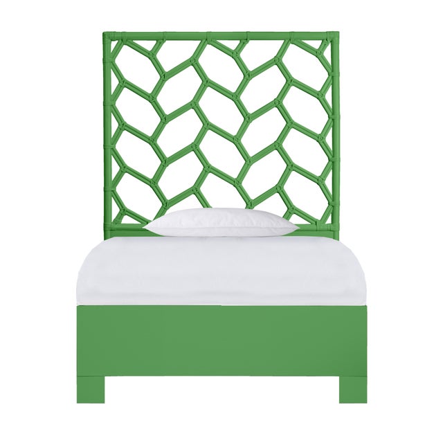 Silas Platform Bed Twin - Bright Green For Sale - Image 12 of 12