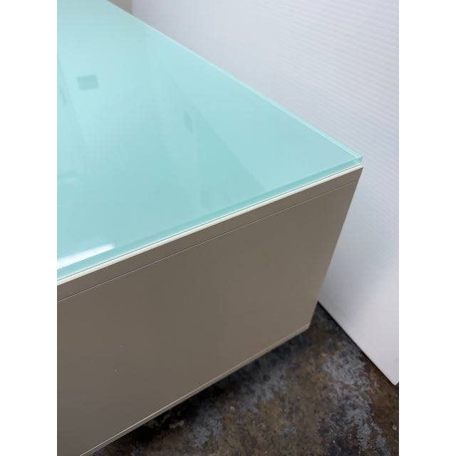 Alivar Italian White Glass Sideboard For Sale In San Francisco - Image 6 of 12