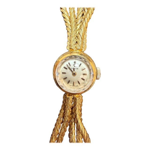 Corum. A lady's 18K gold Multiple Chain bracelet watch 38.5 Gm, 7.25 " Vintage For Sale