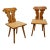 Pair Antique Swedish Brettstuhl Pine Chairs For Sale