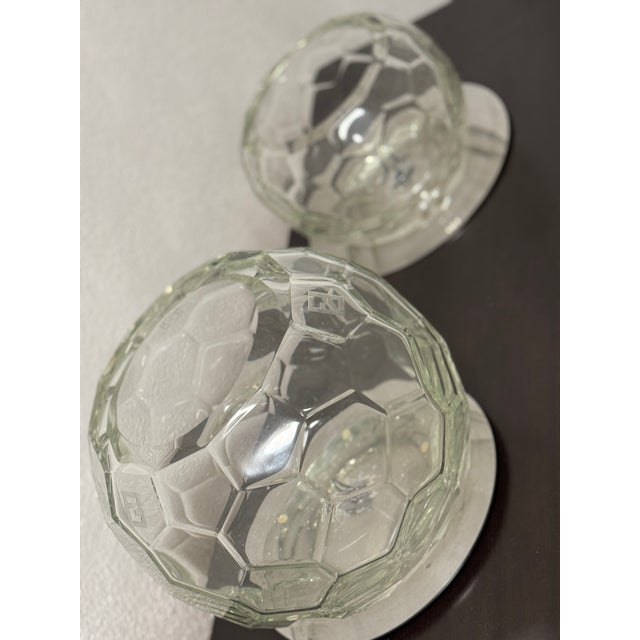 Modern Fendi Casa Crystal Glass Vases – Designer Home Decor – Set of 2 For Sale - Image 3 of 8