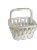 Mid 20th Century Vintage White Italian Ceramic Open Weave Basket With Handle – Made in Italy For Sale - Image 5 of 7