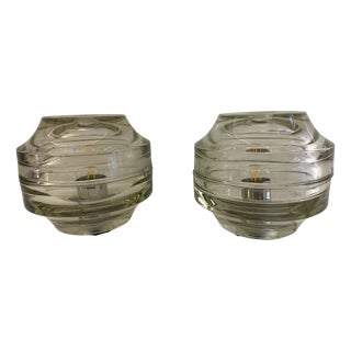 Vintage Italian Andromeda Model Glass Lamps by Flavio Poli for Poliarte, 1960s, Set of 2 For Sale