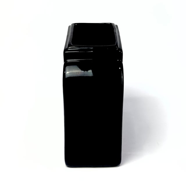 Flat & Black Postmodern Ceramic Vase Curation - Group of 5 For Sale - Image 12 of 18