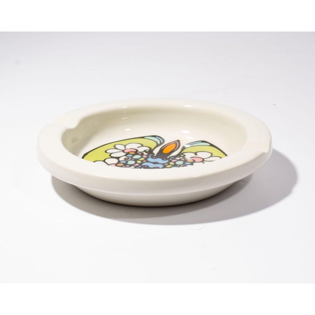 Mid-Century Modern Peter Max Psychedelic Pop Art Iroquois Ashtray For Sale - Image 3 of 10
