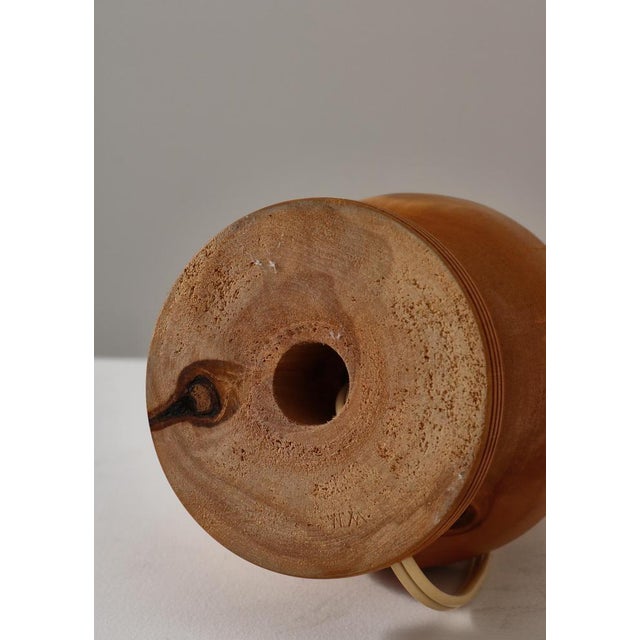Scandinavian Turned Wooden Table Lamp, Denmark, 1940s For Sale - Image 11 of 14