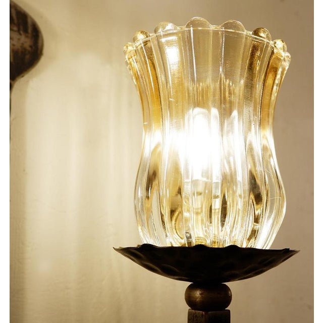 Wrought Iron 2-Branch Wall Sconces, Set of 2 For Sale - Image 4 of 9