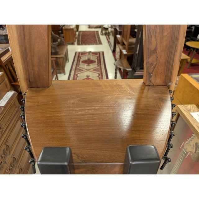 1990s Rare Rick Brunner Live-Edge Walnut Curio Cabinet For Sale - Image 15 of 17