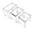 Maison Jansen Set of 3 Chrome and Brass Metal Glass Top Nesting Side End Occasional Tables For Sale - Image 4 of 9
