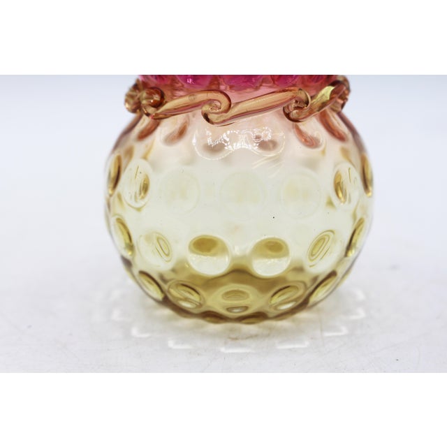 Late 19th Century Circa 1890 American Small Amberina Glass Rose Bowl by New England Glass Co. For Sale - Image 5 of 6