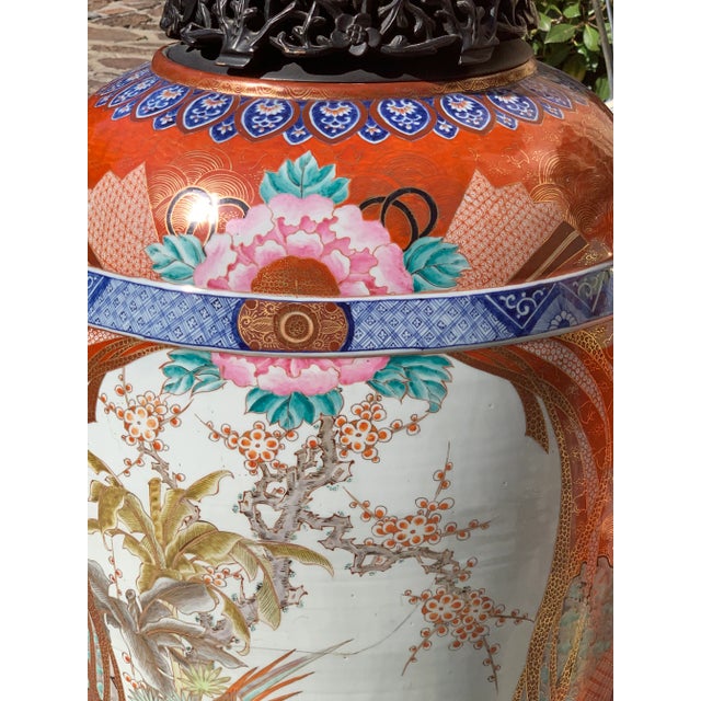 Monumental Antique Japanese Kutani Vases - a Pair For Sale In San Diego - Image 6 of 12