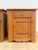 Wood Mid 20th Century Pair of Rustic Pine Nightstands Drawer Arched Cabinet Door Scalloped European For Sale - Image 7 of 17