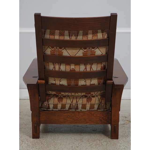 1990s Stickley Mission Oak Reclining Morris Chair For Sale - Image 5 of 18