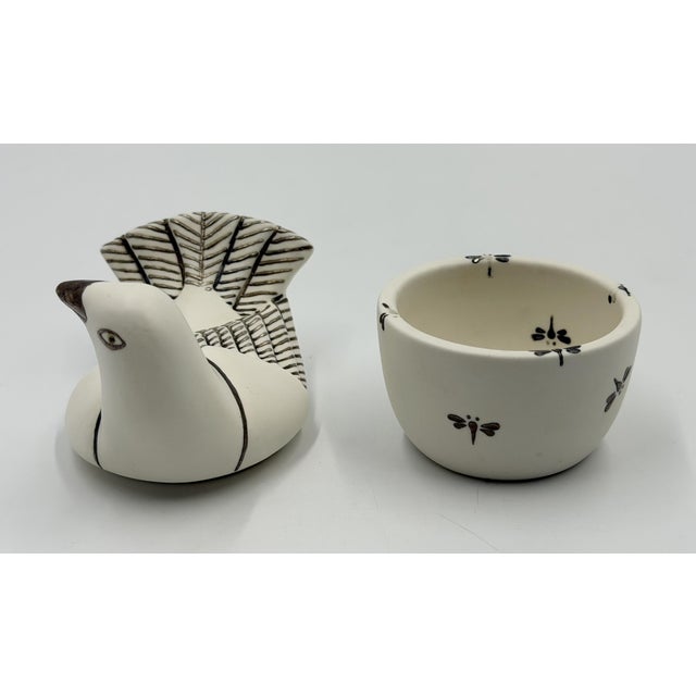 Emilia Castillo Taxco Porcelain & Pure Silver Dove Jewelry Box, Mexican Modern For Sale - Image 16 of 18