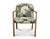 A restored Gunlocke chair with an open arm design. The side chair has a rounded oak frame with rich patina, and new large...