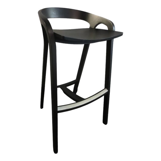 Mattiazzi She Said Bar Height Stool in Black Ash For Sale