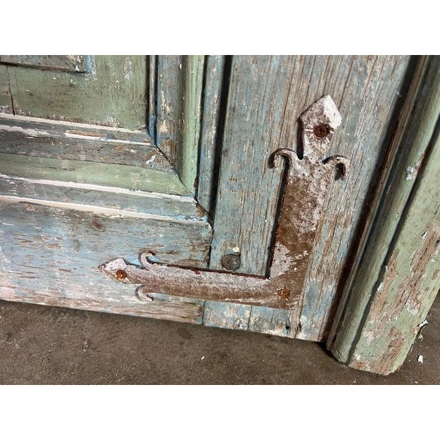 Pair of Italian Painted & Parcel Gilt Doors C. 1900 For Sale - Image 15 of 17