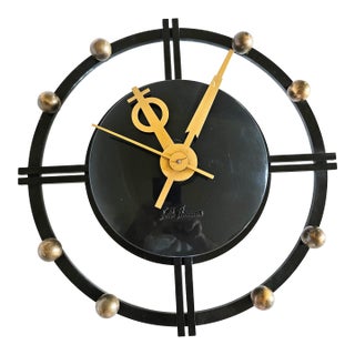 Vintage Mid Century Modern Atomic Seth Thomas Electric Wall Clock For Sale