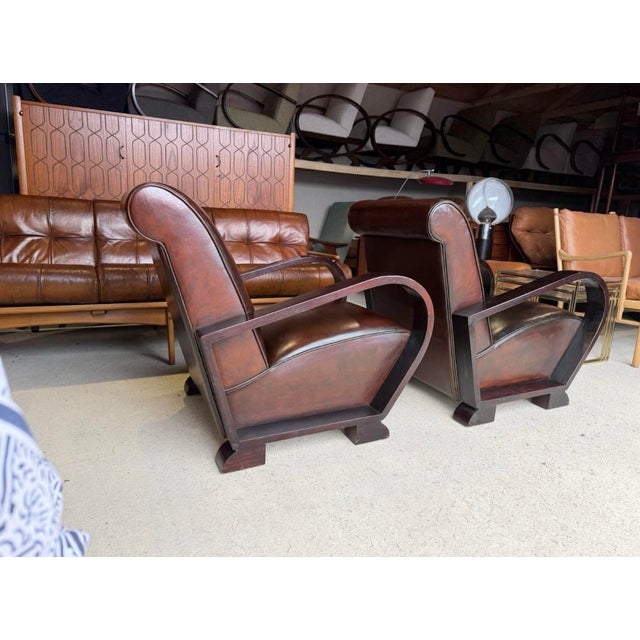 Art Deco Chairs by Jindřich Halabala, Set of 2 For Sale - Image 5 of 18