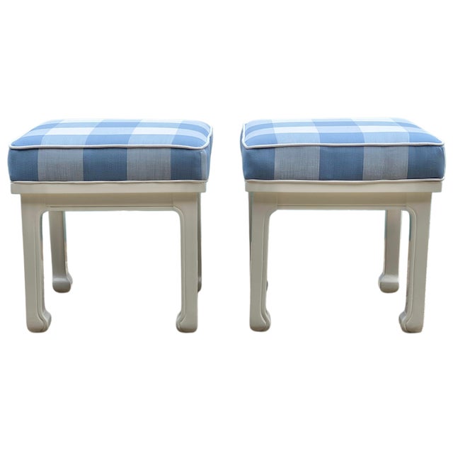 Wood 1980s Ming Style Console/Sofa Table and Matching Benches in Serena & Lily For Sale - Image 7 of 18