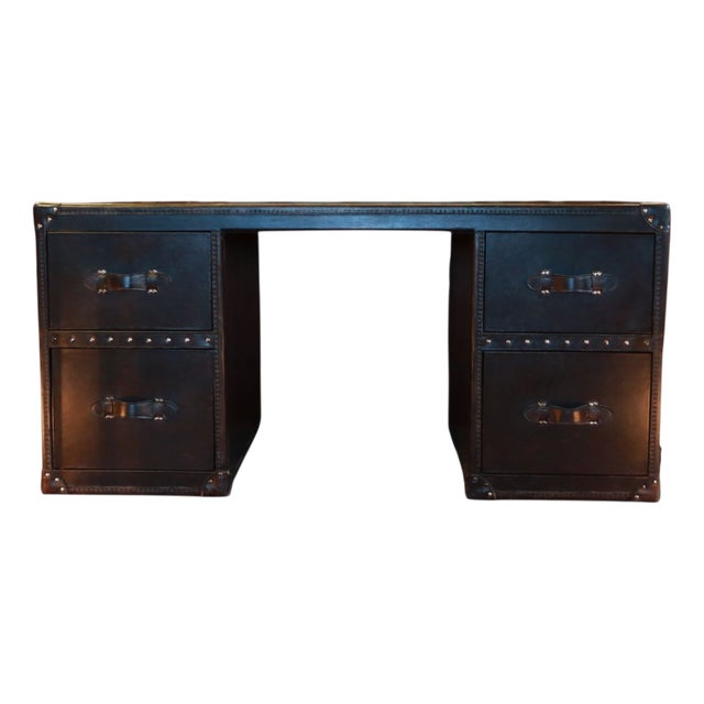 Halo Stoneyhurst Mayfair Leather Desk by Timothy Oulton, 2010s For Sale