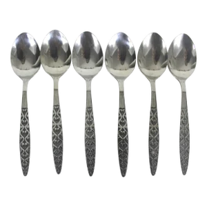 Mid 20th Century Malta Japanese Stainless Steel Coffee Spoons- Set of 6