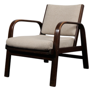 Vintage Lounge Chair in Beech by Magnus Stephensen for Fritz Hansen, 1930s