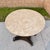 Hollywood Regency Steel and Travertine Greek Key Center or Dining Table For Sale - Image 3 of 8