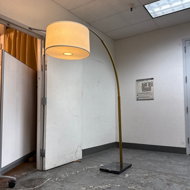 Restoration Hardware Modern Arc Floor Lamp + Black Marble For Sale - Image 12 of 12