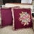 Vintage Burgundy Floral Needlepoint Pillows With Silk Backs, Pair For Sale - Image 10 of 10