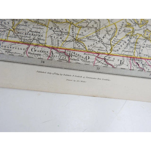 American 1833 Pennsylvania New Jersey Maryland Delaware Map For Sale - Image 3 of 3