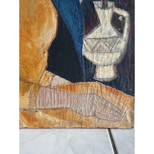 Mid-Century Modern School of Paris Jean Berthier, Female Portrait, 1956, Oil on Canvas For Sale - Image 3 of 10