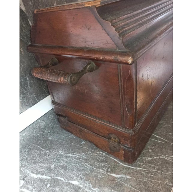 Antique Singer Hand Crank Sewing Machine in Bentwood Case, 1890s For Sale - Image 6 of 10