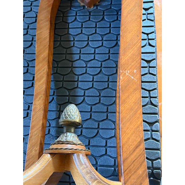 Antique French Louis XV Style Marble-Top Parquetry Jardinière Stand With Bronze Mounts For Sale - Image 10 of 11