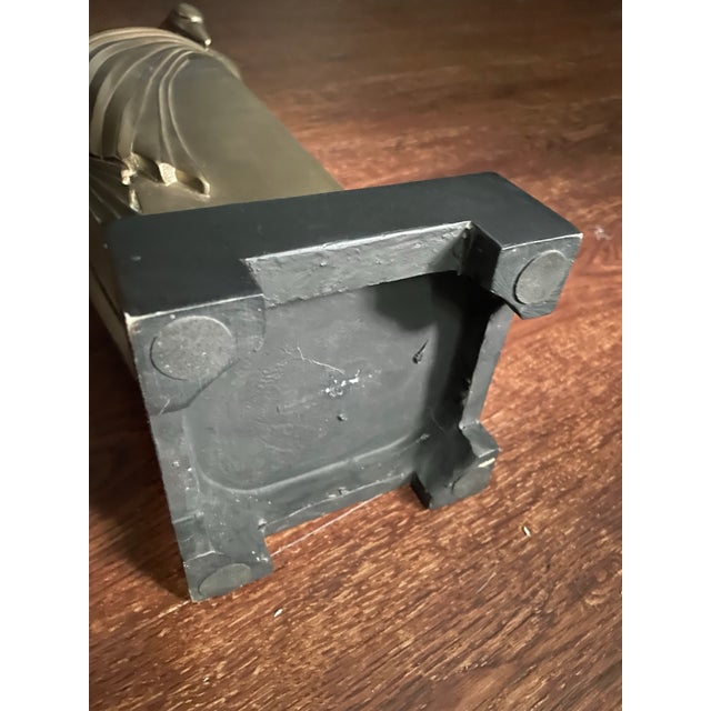 Wood Late 20th Century Gold-Tone Bird Statue For Sale - Image 7 of 7