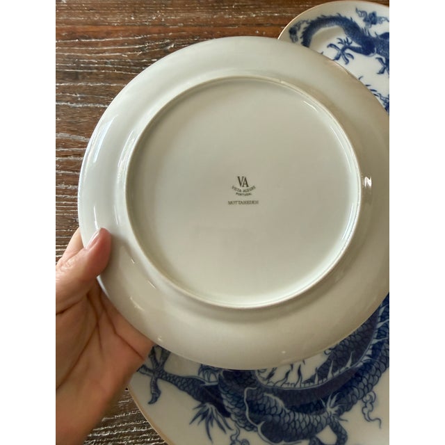 Vintage Mottahedeh Blue Dragon Plates – Set of 3 Graduated Sizes For Sale - Image 10 of 12