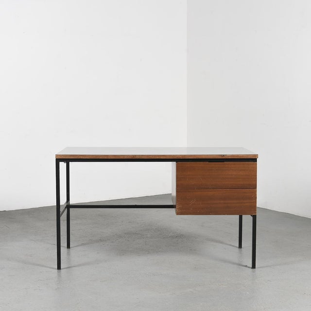 Wood Model 620 Desk by Pierre Guariche for Minvielle, 1950 For Sale - Image 7 of 10