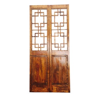 Asian Style 2 Panel Room Divider Screen For Sale
