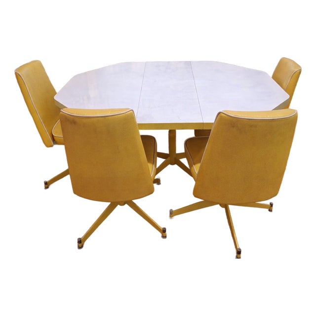 Authentic MCM Dining Set by Acme Chrome Corp. — 1960s Retro Dream For Sale