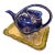 Art Deco Cobalt Blue and Gold Teapot by Hall For Sale