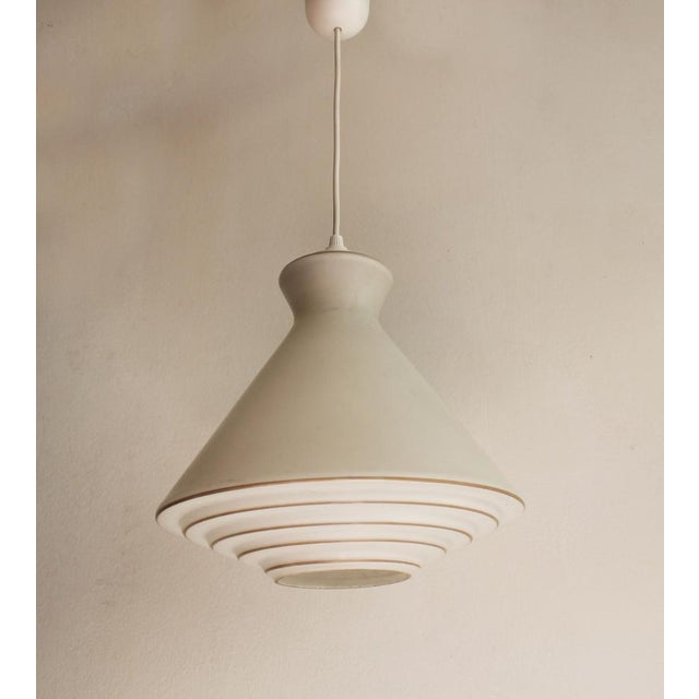 Goldenrod Vintage Milk Glass Pendant Light, 1960s For Sale - Image 8 of 10