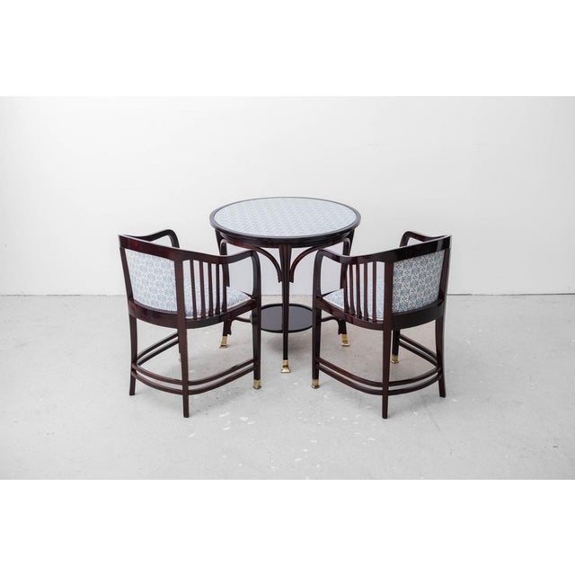 Dining Room Set by Gustav Siegel & Joseph Maria Olbrich Armchairs, Vienna, 1900, Set of 3 For Sale - Image 10 of 18