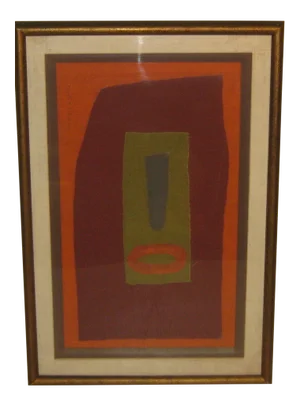 Mid 20th Century Abstract Folk Art Collage by Kenneth Dickerson
