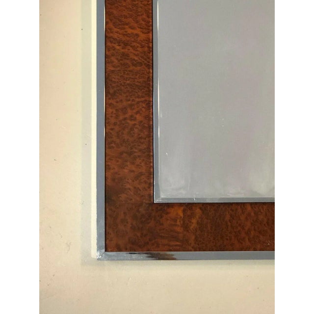 Tan French Mirror from Maison Jansen, 1970s For Sale - Image 8 of 10