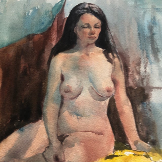 Original painting on paper unsigned 14 x 20 unframed double sided