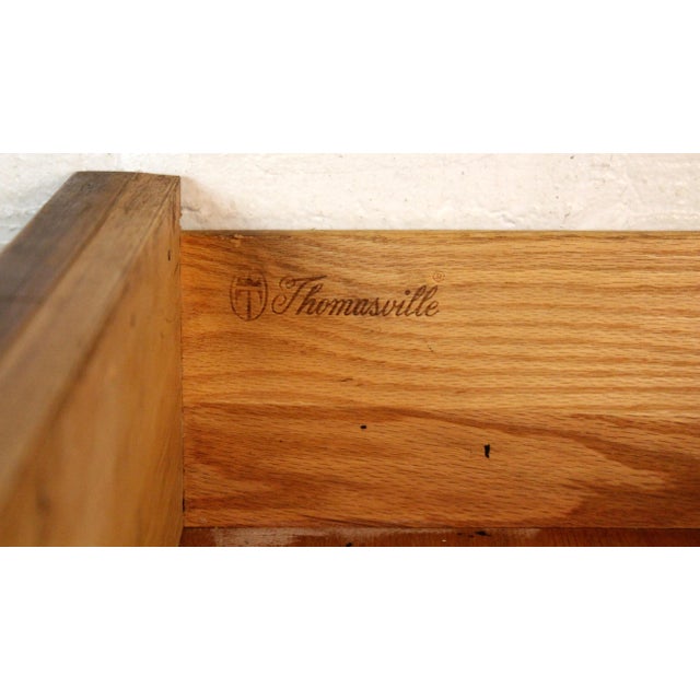 Brown Mid 20th Century Thomasville Mid-Century 'Arched' 9-Drawer Lowboy Dresser in Burl & Walnut For Sale - Image 8 of 18