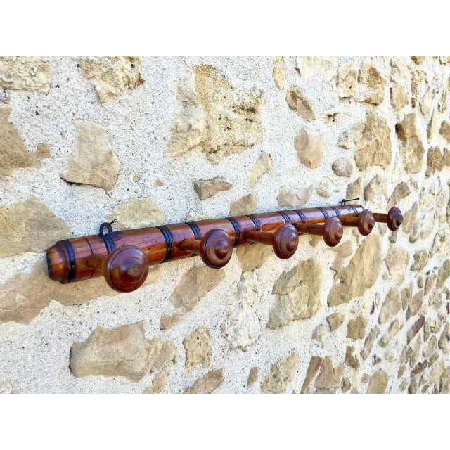 Mid-Century Faux Bamboo Wall Mount Coat Rack, 1930s For Sale - Image 15 of 18