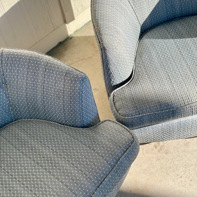 1960s Milo Baughman Style Barrel Chairs For Sale - Image 10 of 12