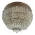 Cut Crystal Beaded Basket Flush Mount Fixture, Circa 1920 For Sale